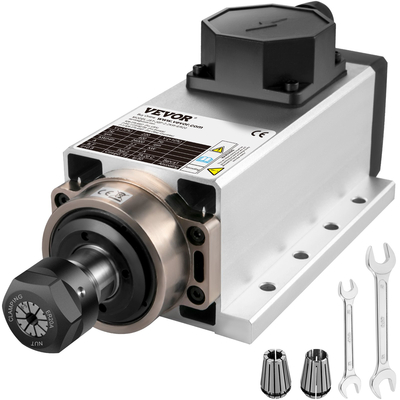 VEVOR Αερόψυκτος κινητήρας άξονα 2,2 KW CNC 220V Τετράγωνος Αερόψυκτος κινητήρας άξονα ER20 Collet 24000 RPM CNC Spindle 6A κινητήρας άξονα 400 Hz για φρέζα με δρομολογητή CNC