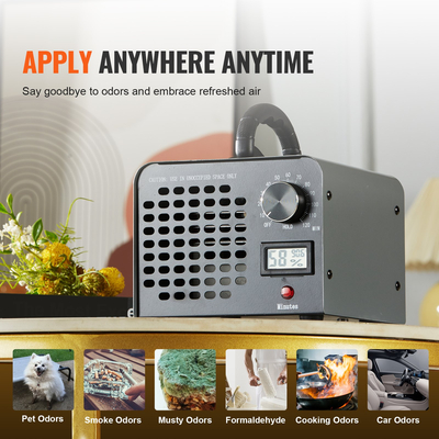 VEVOR Ozone Generator 36000mg/h Όζον Μηχανή Οσμής Αφαίρεσης Οσμών με Χρονόμετρο 0-120 λεπτών