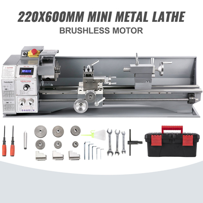 VEVOR Mini Metal Lathe 750W Μεταβλητής ταχύτητας Μεταλλικός Τόρνος 50 έως 3000Rpm Τόρνος Ακριβείας Φρέζας 220 x 600mm για Μεταλλικός Τόρνος Μεταλλικός Τόρνος για Τρυπάνι Περιστροφής Αντιπροσώπου