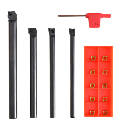 VEVOR 4PCS 1/4 in Lathe Turning Tool Indexable Carbide Indexable with Storage Box