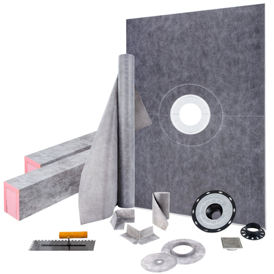VEVOR Waterproofing Shower Kit Σετ Ντους Δίσκος 38&#039;&#039;x60&#039;&#039; με Κεντρική Αποχέτευση PVC