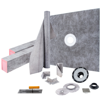 VEVOR Waterproofing Shower Kit Kit Ντους Δίσκος 48&#039;&#039;x48&#039;&#039; με Κεντρική Αποχέτευση PVC