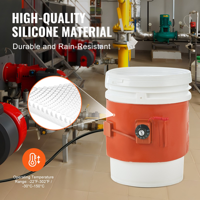 Μεταλλικός θερμαντήρας τυμπάνων VEVOR 5 Gallon 800 Watt 7,75 ίντσες Πλάτος 86-302℉ Ρυθμιζόμενο