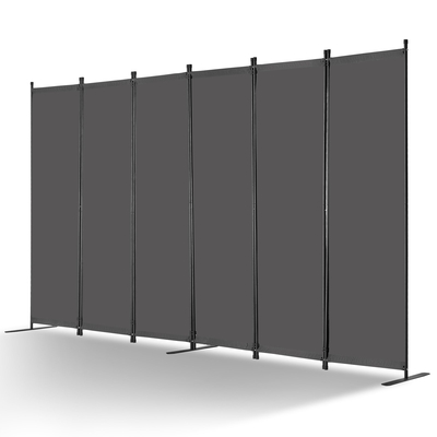 VEVOR Room Divider 6 Panels Fabric Room Privacy Screen for Office Υπνοδωμάτιο Γκρι
