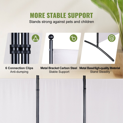 Διαχωριστικό δωματίου VEVOR, Διαχωριστικά δωματίου 6,1 ποδιών και πτυσσόμενες οθόνες απορρήτου (3 πάνελ), Υφασμάτινα διαχωριστικά χωρισμάτων για γραφείο, υπνοδωμάτιο, τραπεζαρία, μελέτη, ανεξάρτητη, Λευκό