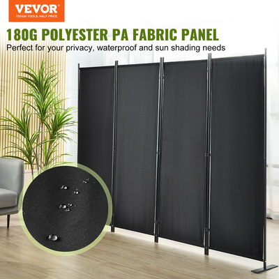 VEVOR Room Divider 4-Panel Πτυσσόμενη οθόνη Privacy 88,2&quot;x11,8&quot;x67,3&quot;Home Black