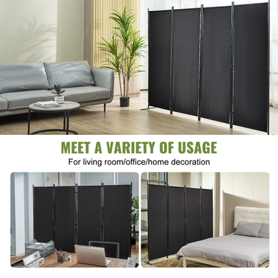 VEVOR Room Divider 4-Panel Πτυσσόμενη οθόνη Privacy 88,2&quot;x11,8&quot;x67,3&quot;Home Black