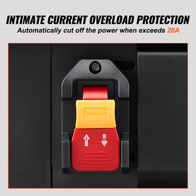 Πλάνη πάχους VEVOR, μονής ταχύτητας, πλάνη πάγκου πάγκου πλάτους 13&quot;, δύο λεπίδων, ισχυρός κινητήρας 15 αμπέρ 2000 W, εκτεταμένος πίνακας τροφοδοσίας 12 ιντσών, χαμηλού θορύβου για αφαίρεση υλικού σκληρού και μαλακού ξύλου