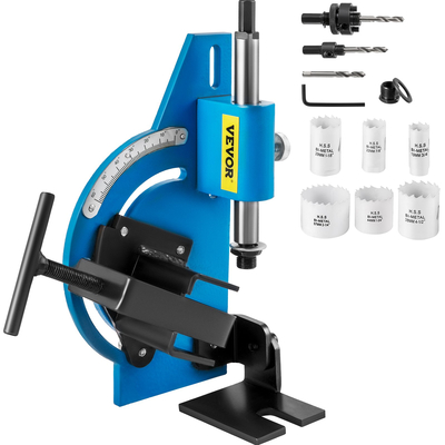 VEVOR Tube Notcher Kit 60 Degree Pipe Tubing Notcher with 9 Pc Bi-Metal Hole Saw;3/4&quot; -2-1/4&quot; with Case Tubing and Pipe Notcher 2 Drills Tube Notcher Tool για κοπή οπών σε μέταλλο, ξύλο, πλαστικό .