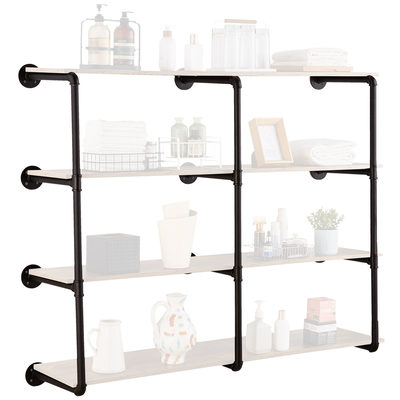 VEVOR Industrial Pipe Shelf 4 Tier 3PCS 11,8in W σανίδες τοίχου ΔΕΝ περιλαμβάνονται