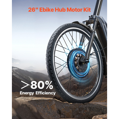 Κιτ μετατροπής ηλεκτρικού ποδηλάτου VEVOR 1000W 48V 26&quot; Μπροστινός τροχός E-Bike Hub