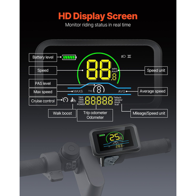 Κιτ μετατροπής ηλεκτρικού ποδηλάτου VEVOR 1000W 48V 26&quot; Μπροστινός τροχός E-Bike Hub