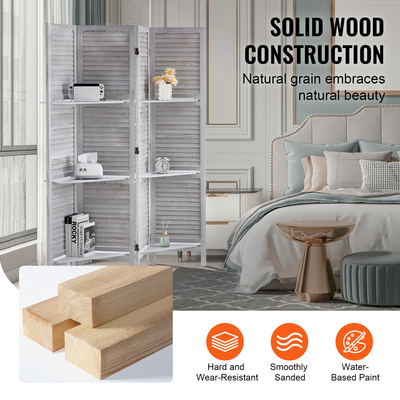 VEVOR Wood Divider Room Ξύλινο πάνελ 4 για Διαχωρισμό Δωματίων Οικιακό Γραφείο
