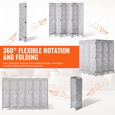 VEVOR Wood Divider Room Ξύλινο πάνελ 6 για Διαχωρισμό Δωματίων Οικιακό Γραφείο