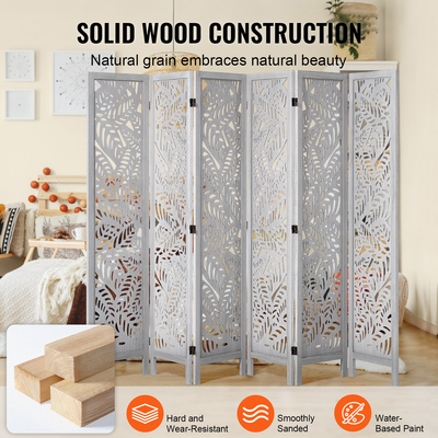 VEVOR Wood Divider Room Ξύλινο πάνελ 6 για Διαχωρισμό Δωματίων Οικιακό Γραφείο