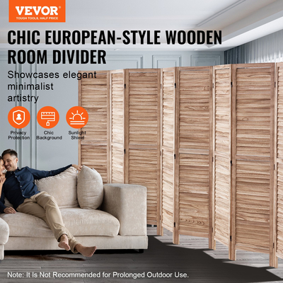 VEVOR Wood Divider Room Ξύλινο πάνελ 8 για Διαχωρισμό Δωματίων Home Office