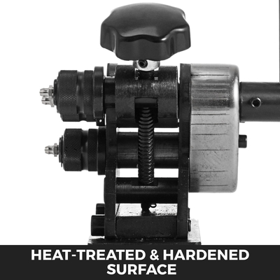 VEVOR Εγχειρίδιο Ring Roller Bender Metal Sheet Roll Bending Rolling Machine 343mm Hand Tubing Bender Steel Roller Bender Bender 3-1/2&#039;&#039; Handheld Handheld Hand Crank 3&quot; Ring bending tool