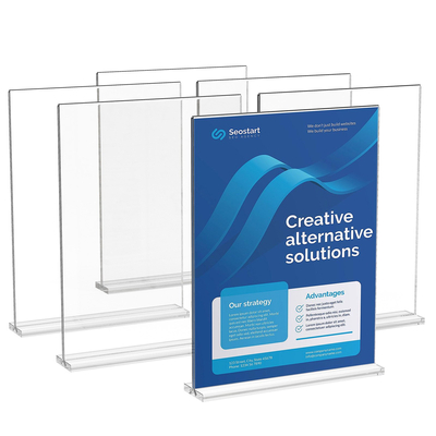 Βάση επιγραφών VEVOR Acrylic Sign 6 Pack 8,5 x 11 ιντσών, διπλής όψης