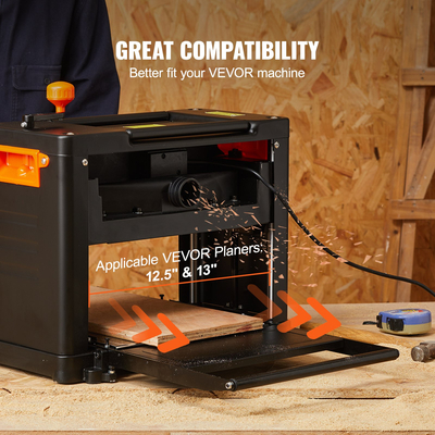 Μαχαίρια λεπίδων αεροπλάνου, 13-ίντσα μαχαίρια αεροπλάνου πάχους, 2-πάχυνση υψηλής ταχύτητας χάλυβα αντικατάστασης σκληρότητα, βολικές τρύπες τοποθέτησης για ξυλουργία, Σπίτι Βιομηχανίες, Σετ 3-ιντσών