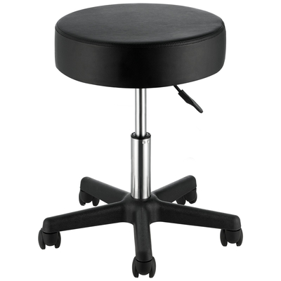 VEVOR Rolling Stools με ρόδες, 400 LBS Weight Capacity Σκαμπό ρυθμιζόμενου ύψους με εξαιρετικά παχύ μαξιλάρι καθίσματος, περιστρεφόμενη καρέκλα σκαμπό για σαλόνι, μπαρ, σπίτι, γραφείο, τατουάζ, ιατρικό, μασάζ, μαύρο