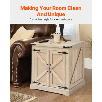 VEVOR Rattan Τραπεζάκι Σαλονιού Ορθογώνιο Rattan Τραπεζάκι σαλονιού 2 επιπέδων για σαλόνι