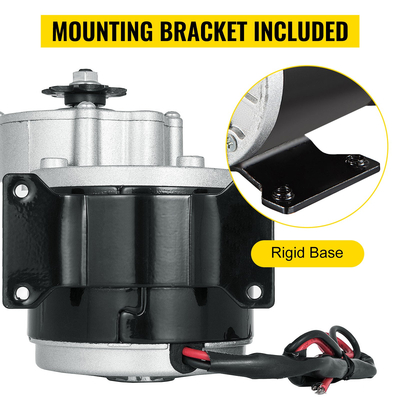 Ηλεκτρικός κινητήρας VEVOR 24V DC Brushed, Κινητήρας μείωσης γραναζιών 350W 3000 RPM, Βουρτσισμένος κινητήρας DC με 9 δόντια για αλυσίδα #410 για Ηλεκτρονικό ποδήλατο