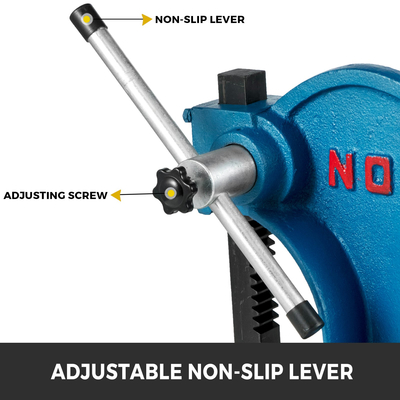 VEVOR Arbor Press 1 Ton Εγχειρίδιο Desktop Arbor Press 4-5/8 ίντσες Μέγιστο ύψος Βαρέως τύπου Arbor Press Χυτοσίδηρο Υλικό για πριτσίνωμα οπών διάτρησης