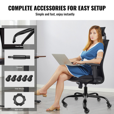 Αντικατάσταση βάσης καρέκλας γραφείου VEVOR 28&quot; Περιστρεφόμενη βάση καρέκλας 2500 lbs 4&quot; Stroke