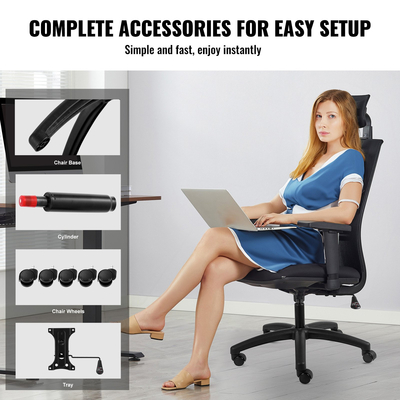 Αντικατάσταση βάσης καρέκλας γραφείου VEVOR 28&quot; Περιστρεφόμενη βάση καρέκλας 2500 lbs 4&quot; Stroke