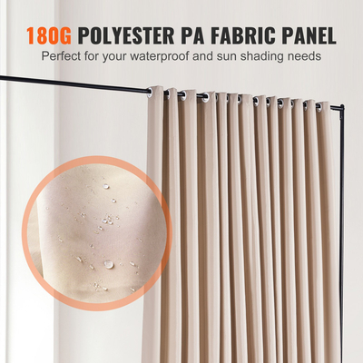 VEVOR Room Divider, 8 ft x 10 ft φορητό διαχωριστικό δωματίων με πάνελ με ρόδες Διαιρέτη κουρτινών Βάση, διαχωριστικό δωματίου Οθόνη απορρήτου για γραφείο, υπνοδωμάτιο, τραπεζαρία, μελέτη, χακί