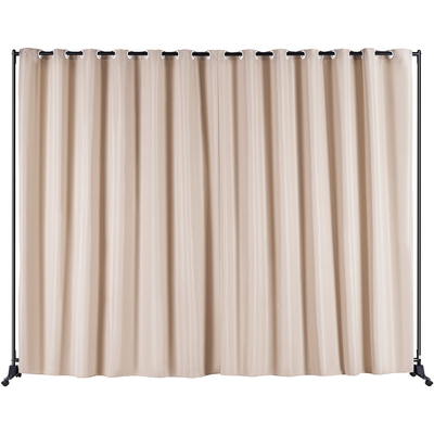 VEVOR Room Divider, 8 ft x 10 ft φορητό διαχωριστικό δωματίων με πάνελ με ρόδες Διαιρέτη κουρτινών Βάση, διαχωριστικό δωματίου Οθόνη απορρήτου για γραφείο, υπνοδωμάτιο, τραπεζαρία, μελέτη, χακί