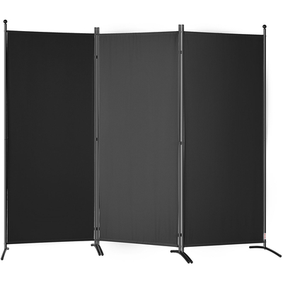 VEVOR Room Divider 3 Panel Αναδιπλούμενη Οθόνη Privacy 89&quot;x20.3&quot;x72.8&quot;Office Dark Black