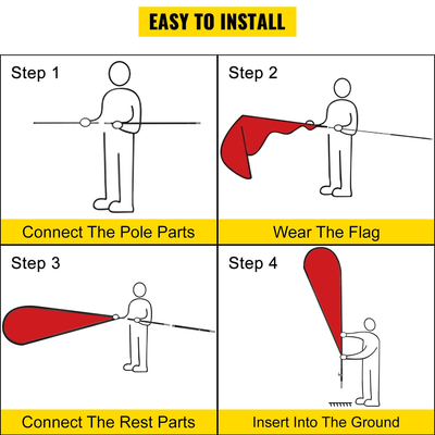 VEVOR Advertising Flag κοντάρι, 12 x Feather Flag Bundles with Ground Spike, 16 ft Windless Flag κοντάρια με πάσσαλο τοποθέτησης στο έδαφος, 6 τμχ Swooper Flag Pole Kit, Σημαία επιγραφής για επιχειρήσεις Βιτρίνες καταστημάτων