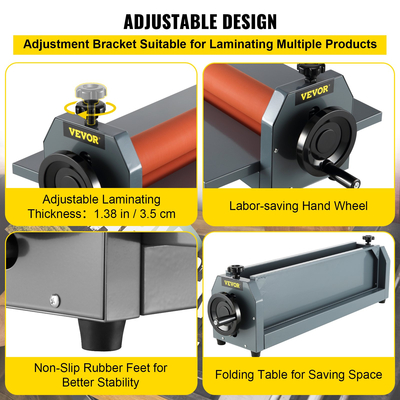 VEVOR 29,5&quot; 750mm Εγχειρίδιο Cold Roll Laminator Vinyl Photo Film Mounting Machine Laminating Machine Cold Roll Laminating