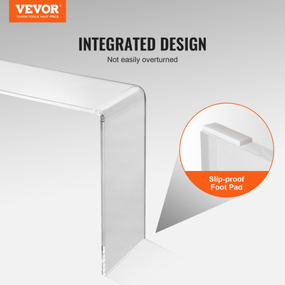 Τραπέζι κονσόλας VEVOR Acrylic, Clear Acrylic End Table, Transparent Acrylic side table 37,95x15x29,13 ιντσών, για Φουαγιέ, Σαλόνι, Τραπεζαρία