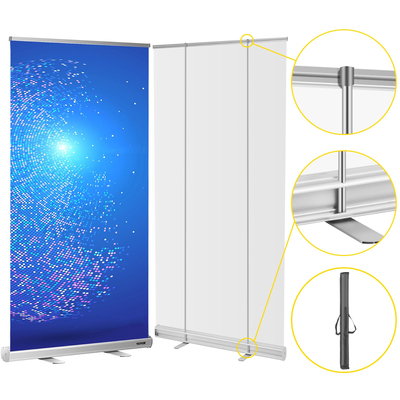 VEVOR Floor Standing Sneeze Guard, 48&quot;x80&quot; Roll-up Banner Stand, Φορητό pull-out Standing Divider, Stand Roll Up Banner για καφέ, γραφείο, ταμείο, κατάστημα, εστιατόριο, τάξη και ρεσεψιονίστ