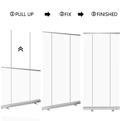 VEVOR Floor Standing Sneeze Guard, 48&quot;x80&quot; Roll-up Banner Stand, Φορητό pull-out Standing Divider, Stand Roll Up Banner για καφέ, γραφείο, ταμείο, κατάστημα, εστιατόριο, τάξη και ρεσεψιονίστ