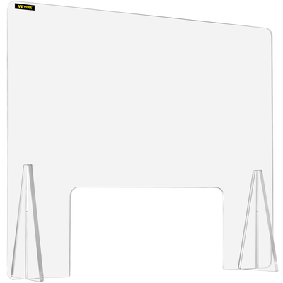 VEVOR Προστατευτικό φτερνίσματος για πάγκο 24&quot;x33,5&quot; Ακρυλική ασπίδα για γραφείο 0,2&quot; Ακρυλική πλάκα πάχους 0,2&quot; για πάγκο με παράθυρο συναλλαγών Ακρυλικό προστατευτικό φτερνίσματος για γκισέ ταμείου, τράπεζες, εστιατόρια