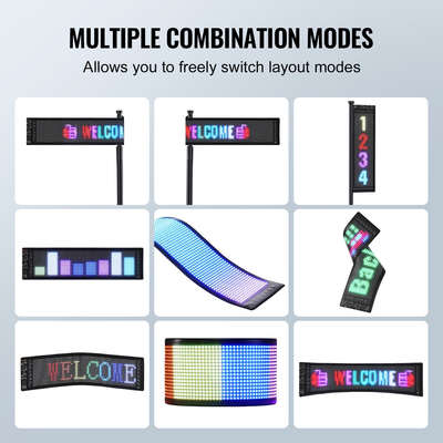 VEVOR 38x10cm Προγραμματιζόμενη πινακίδα LED Πίνακας οθόνης κύλισης P5 Full Color