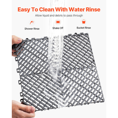 VEVOR Drainage Mat Drainage Floor Mat 12&quot; x 12&quot; Modular Interlocking Cushion