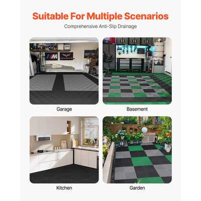 VEVOR Dranage Mat Modular Interlocking Cushion 15,7” x 15,7” Πλακάκι αποστράγγισης