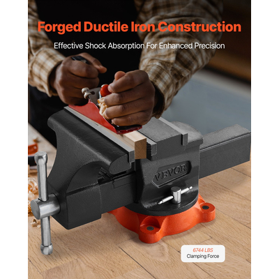 VEVOR 8&quot; Μέγγενη πάγκου Βάση κλειδώματος βαρέως τύπου όλκιμο σιδερένιο περιστρεφόμενο