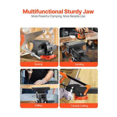 VEVOR 8&quot; Μέγγενη πάγκου Βάση κλειδώματος βαρέως τύπου όλκιμο σιδερένιο περιστρεφόμενο