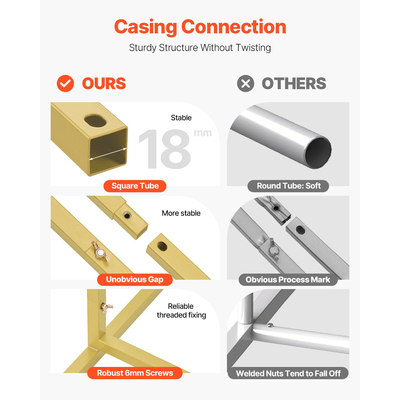 VEVOR Μεταλλική Αψίδα Βάση σκηνικού Σετ 3 σταντ με σύνδεση θήκης για γάμο