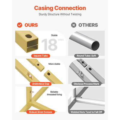 VEVOR Μεταλλική Αψίδα Βάση σκηνικού Σετ 3 σταντ με γάζα Premium για γάμο