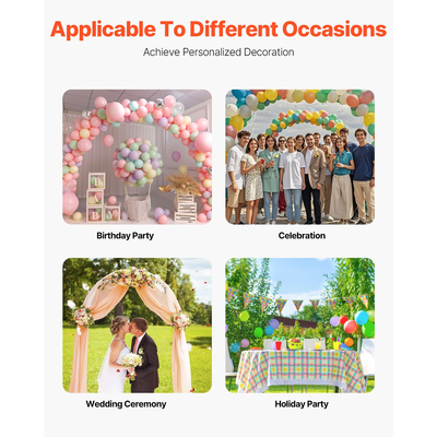 VEVOR Μεταλλική Αψίδα Βάση σκηνικού Σετ 3 σταντ με γάζα Premium για γάμο