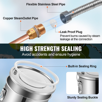 VEVOR Moonshine Still Water Alcohol Distiller 3Gal με αντλία νερού από ανοξείδωτο χάλυβα