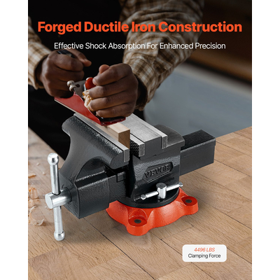 Βάση κλειδώματος με περιστρεφόμενη περιστρεφόμενη σιδερένια βάση πολλαπλών χρήσεων VEVOR 5,5&quot; με όλκιμο σίδηρο