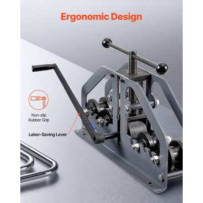 VEVOR Tube Roller Bender Max 1-1/2&quot; Manual Tube Roller Bender with 6 Die