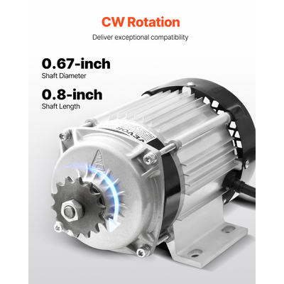 VEVOR 750W Electric Brushless DC Motor Kit 48V 2700rpm με αναβαθμισμένο χειριστήριο